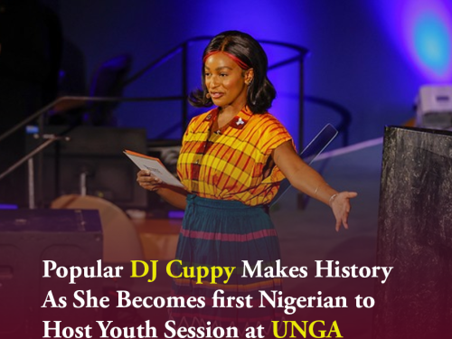 Popular DJ Cuppy Makes History As She Becomes first Nigerian to Host Youth Session at UNGA