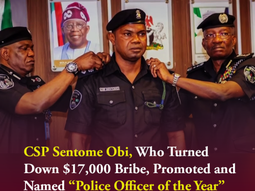 CSP Sentome Obi, Who Turned Down $17,000 Bribe, Promoted and Named Police Officer of the Year