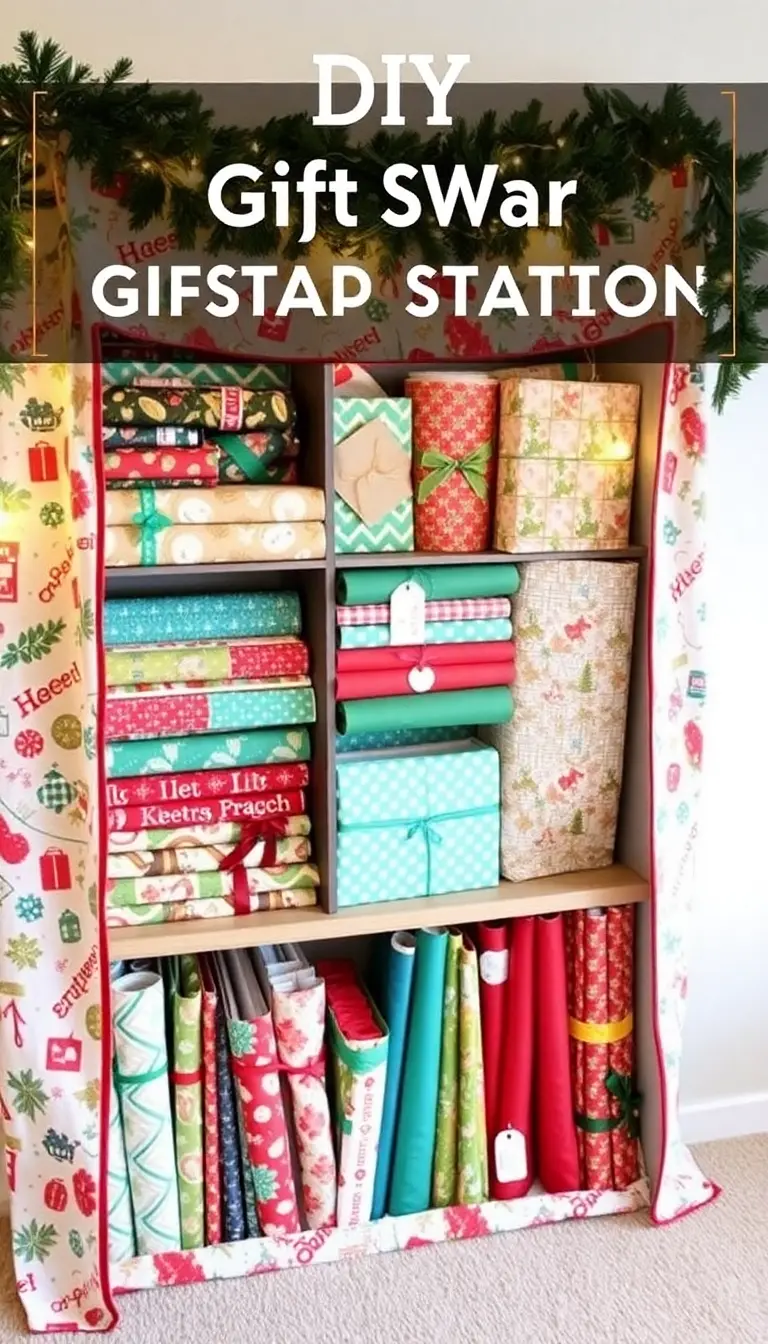 17. Holiday Gift Wrap Station