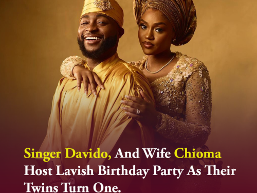 Singer Davido, And Wife Chioma Host Lavish Birthday Party As Their Twins Turn One (Video)