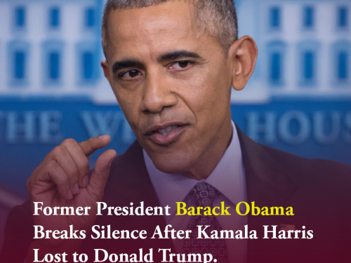 Former President Barack Obama Breaks Silence After Kamala Harris Lost to Donald Trump.