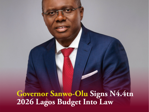 Governor Sanwo-Olu Signs N4.4tn 2026 Lagos Budget Into Law