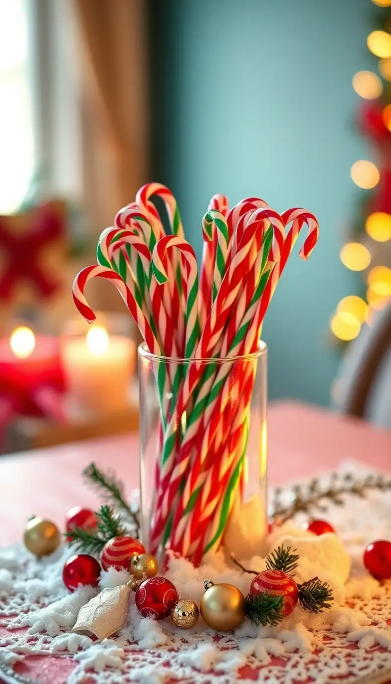 6. Candy Cane Vase Fillers